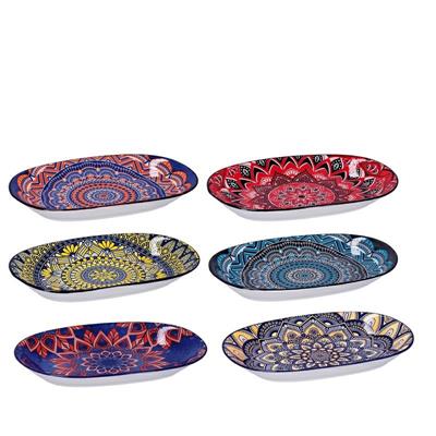 PIATTO CERAMICA EVA 28 X 19 CM 6 DECORI ASS