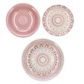 PIATTO CERAMICA ROSA SERVIZIO 18 PZ