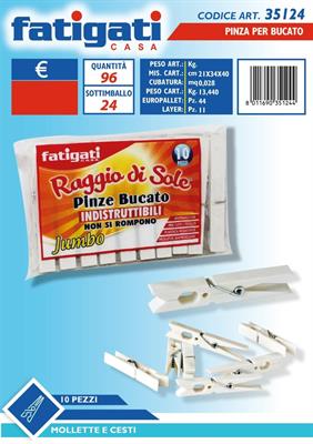 PINZA PER BUCATO RAGGIO DI SOLE CONF. 10PZ