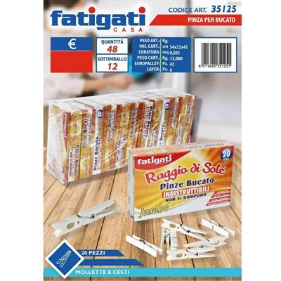 PINZA BUCATO RAGGIO DI SOLE CONF. 20 PZ