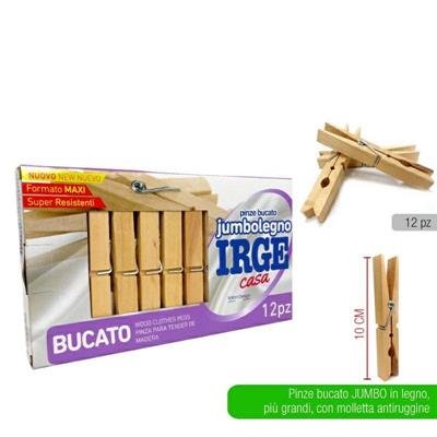 PINZA BUCATO JUMBO LEGNO CONF.12PZ