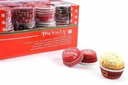 PIROTTINI PER CUPCAKE DI NATALE SET 75PZ DECORI ASS.