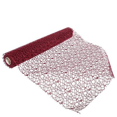 POLYCOTTON NET 48 CM X 4,5 METRI COLORE BURGUNDY