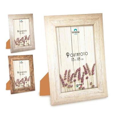 PORTAFOTO SIMIL LEGNO 20X25CM VINTAGE 3COLORI ASS.