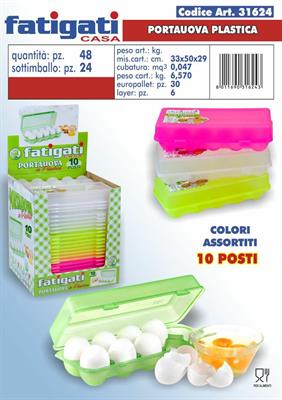 PORTAUOVA IN PLASTICA 10POSTI