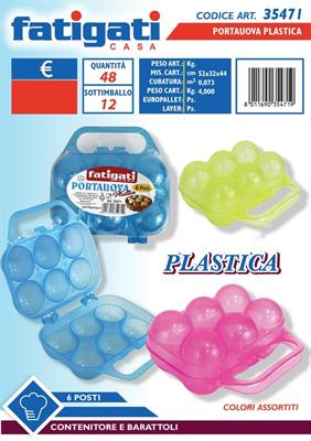 PORTAUOVA IN PLASTICA 6POSTI