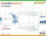 PORTACOSMETICI ANGOLARE 2 PIANI 22X22X38CM COLORE BIANCO