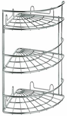 PORTAOGGETTI ANGOLARE TRIPLO CROMATO LINEA SLIM 18 X 18 X 45