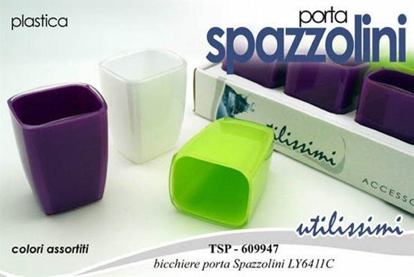 PORTASPAZZOLINI IN PLASTICA COLORI ASS.