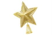 PUNTALE PER ALBERO STELLA GLITTER 23X20X5CM COLORE ORO