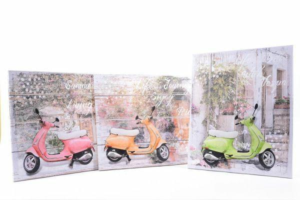 QUADRO IN CANVAS VESPA GRANDE 50X60X2,5CM DECORI ASS.