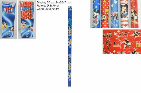 ROTOLO CARTA REGALO MICKEY/MINNIE 70X200CM