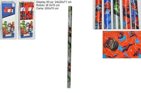 ROTOLO CARTA REGALO MARVEL 70X200CM