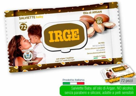 SALVIETTE BABY ARGAN 72PZ IRGE