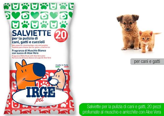 SALVIETTE PROFUMATE ANIMALI CONF. 20PZ