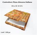 SCATOLA PIZZA 33X33XH3,5CM ITALIA AVANA CONF.100PZ