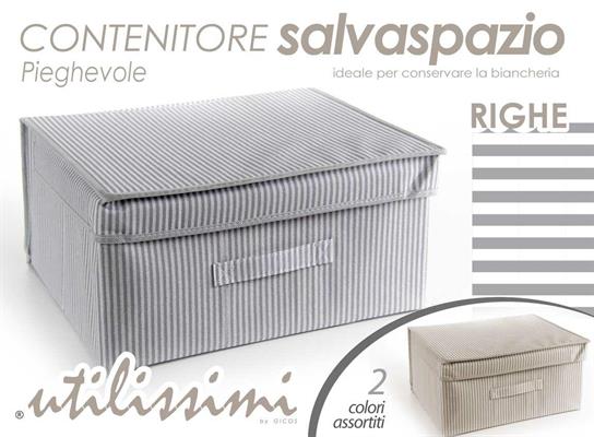 SCATOLA TNT 60X40X30CM DECORO RIGHE COLORI ASS.