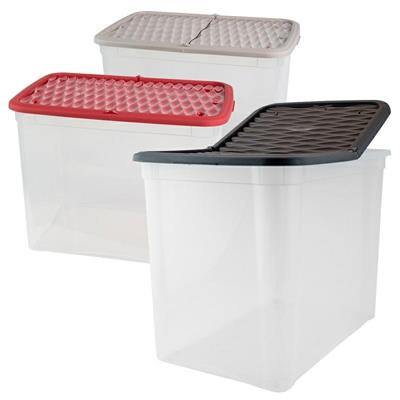 SCATOLA STORAGE BOX MAREA 58X39X43CM COLORI ROSSO/MOKA/TOR