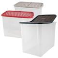 SCATOLA STORAGE BOX MAREA 58X39X43CM COLORI ROSSO/MOKA/TOR