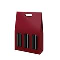 SCATOLA VALIGETTA BORDEAUX ROMBI 3 BOTTIGLIE 27 X 9 X 40 CM