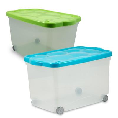 SCATOLA STORAGE BOX 60X40X36 COLORE VERDE/AZZURRO