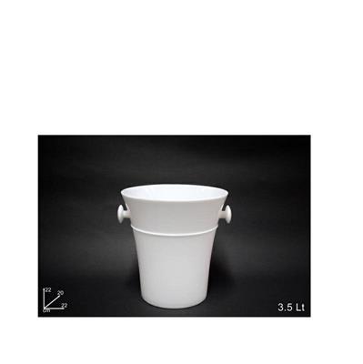 SECCHIELLO PORTAGHIACCIO PLASTICA 22 CM 3,5 LT BIANCO