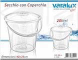 SECCHIO CON COPERCHIO TRASPARENTE 20LT