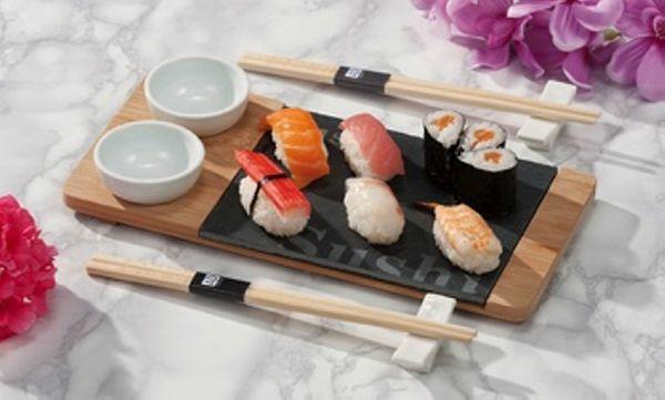 SET SUSHI CON TAGLIERE PER 2PERSONE 30X14CM