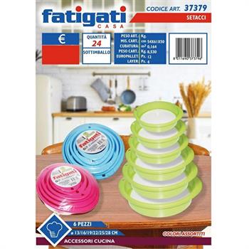 SETACCIO PLASTICA SET 6 PZ 28/25/22/19/16/13 CM