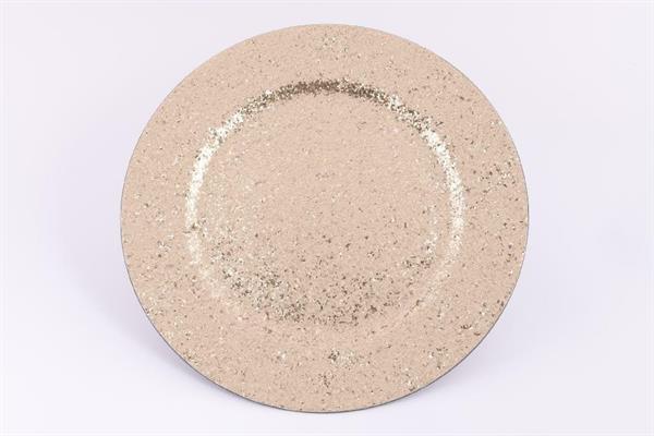 SOTTOPIATTO SHINY GLITTER CHAMPAGNE D.33CM