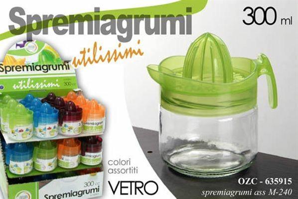 SPREMIAGRUMI IN VETRO 300CC COLORI ASS.