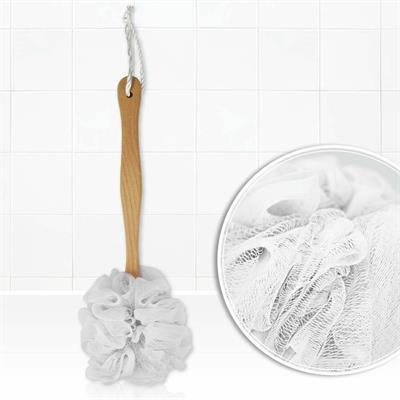 SPUGNA SCRUB BIANCA CON MANICO LEGNO