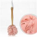 SPUGNA SCRUB ROSA CON MANICO LEGNO