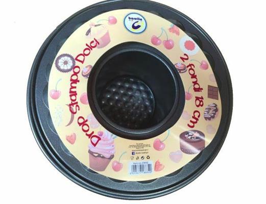 STAMPO DOLCI 2 FONDI TEFLON 18 CM