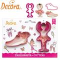 STAMPO TAGLIAPASTA PLASTICA BALLERINA E SCARPETTA SET 2 PZ