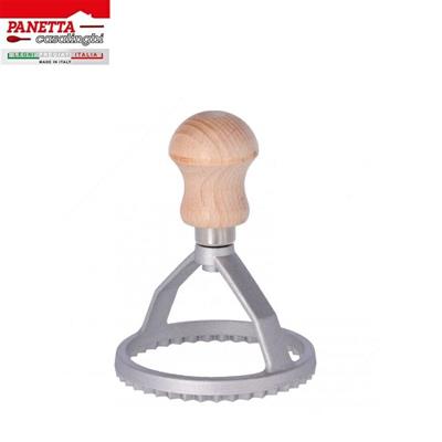 STAMPO TAGLIAPASTA TONDO 8 CM MANICO LEGNO PANETTA