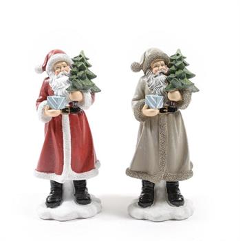 STATUA BABBO NATALE RESINA 13 X 13 X H30 CM COLORI ASS