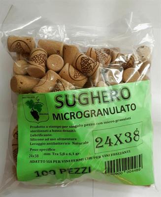 SUGHERO MICROGRANULATO 24X38 GRAPPOLO CONF. 100PZ