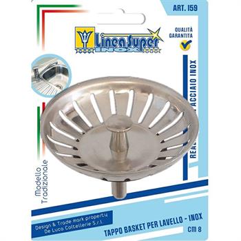 TAPPO BASKET PER LAVELLO INOX