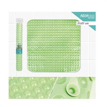 TAPPETO DOCCIA PVC 51 X 51 CM VERDE MENTA