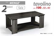 TAVOLINO LEGNO GAIA 100 X 50 X 40 CM COLORE WENGE'