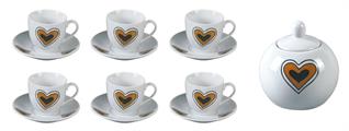 TAZZA CAFFE' MERANO CON ZUCCHERIERA CONF. 6PZ