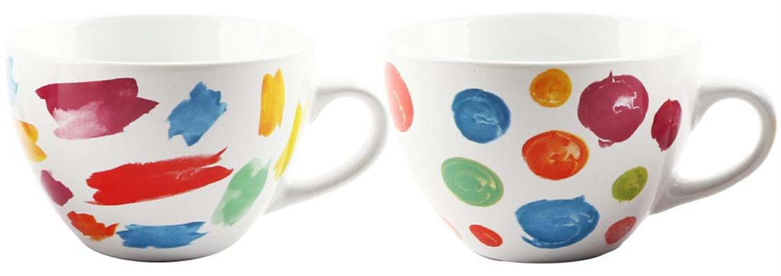 TAZZA COLAZIONE GAIA DECORI ASS.