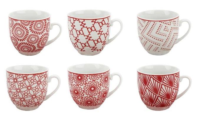 TAZZA CAFFE' AMALFI ROSSO SENZA PIATTINO CONF. 6PZ