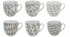 TAZZA CAFFE' SENZA PIATTINO CONF. 6 PZ ZARZIS GRIGIO