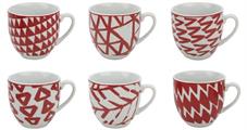 TAZZA CAFFE' SENZA PIATTINO CONF. 6 PZ ZARZIS ROSSO