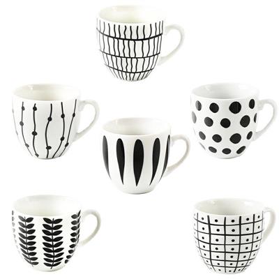 TAZZA CAFFE' SENZA PIATTINO CONF. 6 PZ ERACLEA NERO