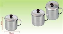 TAZZA INOX C/COPERCHIO 10X12CM