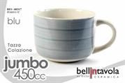 TAZZA DA COLAZIONE JUMBO 450CC COLORE BLU