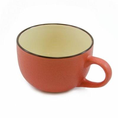 TAZZA COLAZIONE EFFETTO POROSO COLORE ROSSO 480ML